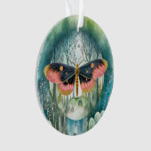 Rosa Moth Forest Night Ornament (Vorderseite)