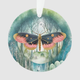 Rosa Moth Forest Night Ornament