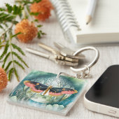 Rosa Moth Forest Night Schlüsselanhänger (Vorderseite rechts)