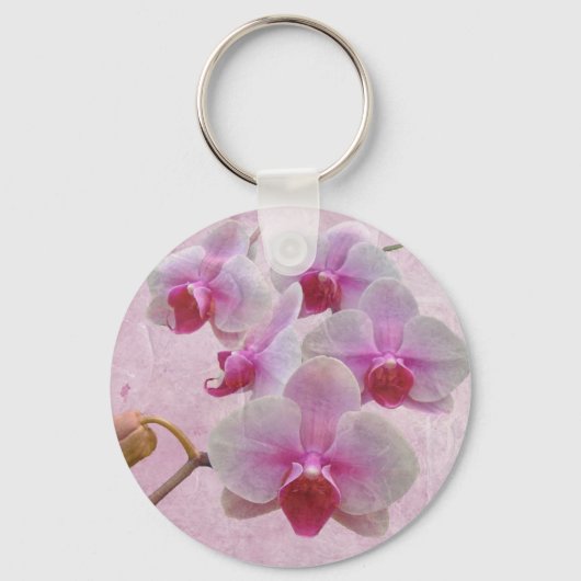 Rosa Moth Orchids - Phalaenopsis Schlüsselanhänger (Vorderseite)