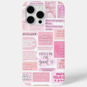 Rosa Motivationszitate Collage Ästhetik Handyhülle Case-Mate iPhone Hülle (Rückseite)