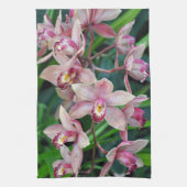 Rosa Mottenorchideen Geschirrtuch (Vertikal)