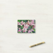 Rosa Mottenorchideen Post-it Klebezettel (Auf Schreibtisch)