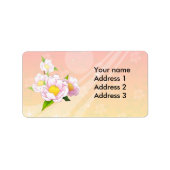 Rosa Mottenorchie Adressaufkleber (Vorne)