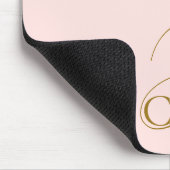 Rosa Mousepad mit Script Serif (Ecke)