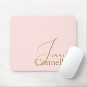 Rosa Mousepad mit Script Serif (Mit Mouse)