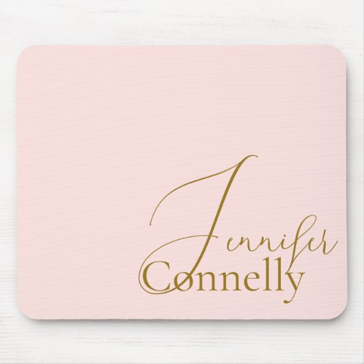 Rosa Mousepad mit Script Serif (Vorne)