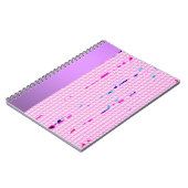 Rosa Multi Color Sprinkler Notebook Notizblock (Linke Seite)