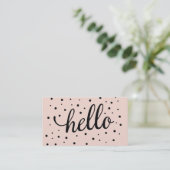 Rosa multi hallo-Punkt-Visitenkarte Visitenkarte (Stehend Vorderseite)