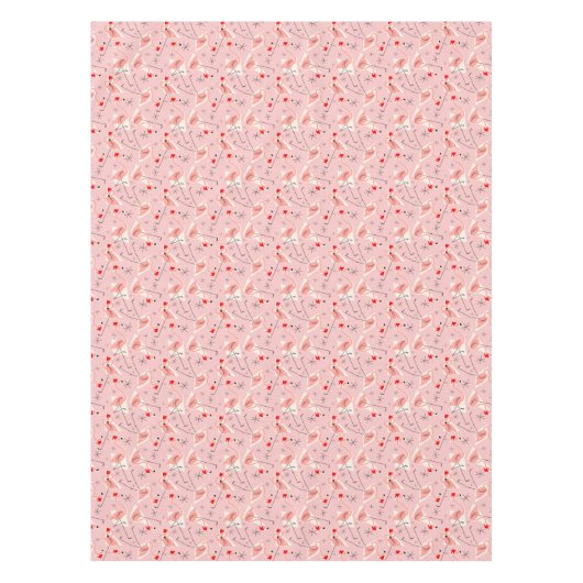 Rosa multi Tischdecke Flamingo-Sankt (Vorderseite)
