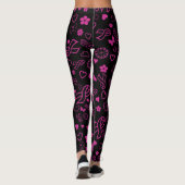 Rosa Multiband drucken...Brustkrebs Leggings (Rückseite)