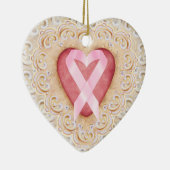 Rosa Multiband-Krebsband #2 aus dem Herzen - SRF Keramikornament (Rechts)