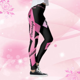 Rosa Multifunktionsleisten-Power-Wörter: Vorlage p Leggings