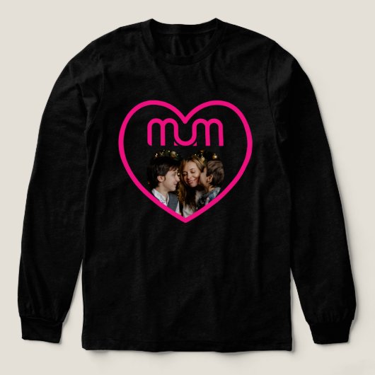Rosa MUM Liebe Bilderrahmen Tri-Blend Shirt (Design Vorderseite)