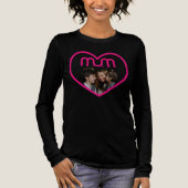 Rosa MUM Liebe Bilderrahmen Tri-Blend Shirt (Vorderseite)