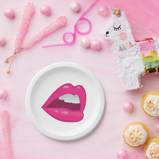 Rosa Mund Pappteller (Party)