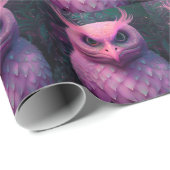 Rosa Murloc/Owl Hybride Kreatur Geschenkpapier (Rolleneckpunkt)