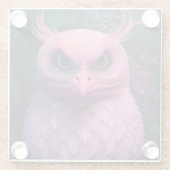 Rosa Murloc/Owl Hybride Kreatur Glasuntersetzer (Rückseite)