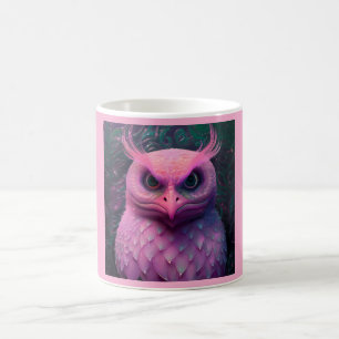 Rosa Murloc/Owl Hybride Kreatur Kaffeetasse