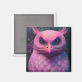 Rosa Murloc/Owl Hybride Kreatur Magnet (Vorderseite/Rückseite)