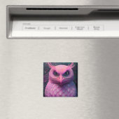 Rosa Murloc/Owl Hybride Kreatur Magnet (In Situ (Geschirrspüler))