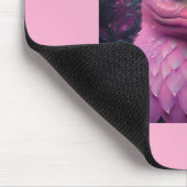 Rosa Murloc/Owl Hybride Kreatur Mousepad (Ecke)