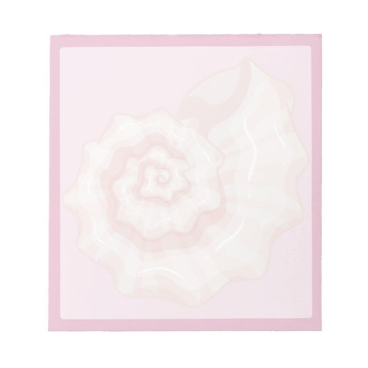 Rosa Muschel 1 Notizblock (Vorderseite)