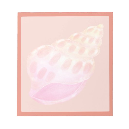 Rosa Muschel 3 Notizblock (Vorderseite)