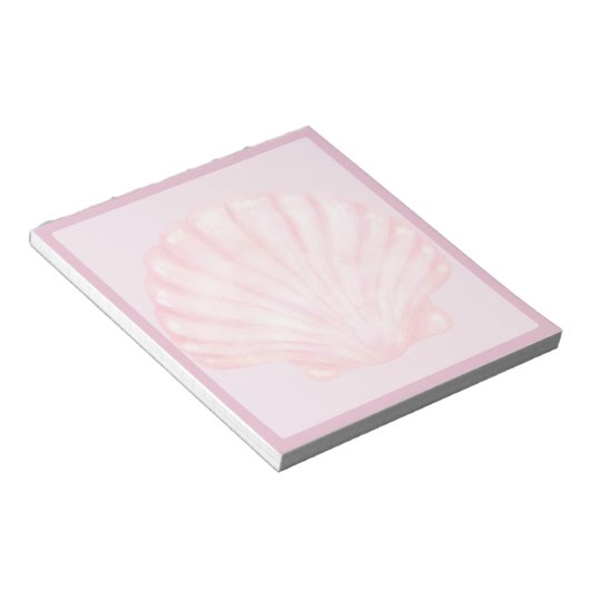 Rosa Muschel 4 Notizblock (angewinkelt)