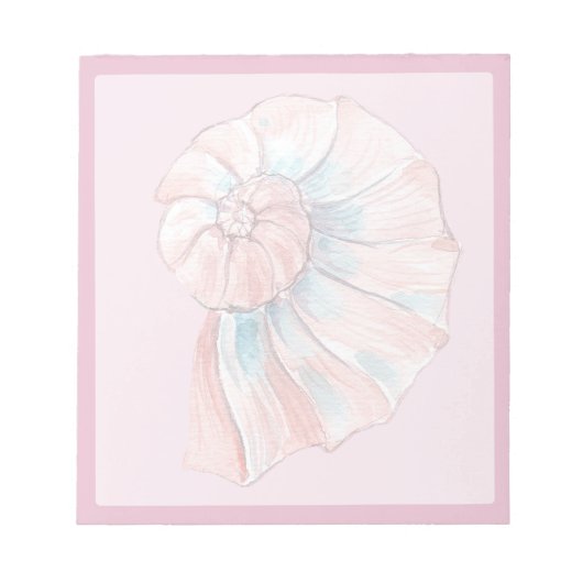 Rosa Muschel 5 Notizblock (Vorderseite)