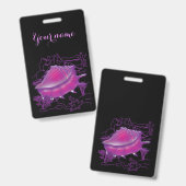 Rosa Muschel Ausweis (Vorder- & Rückseite)