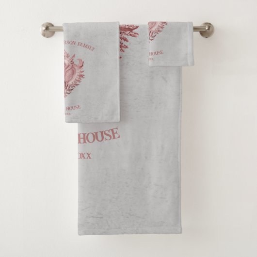 Rosa Muschel Badehandtuch Set (Insitu)