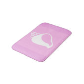 Rosa Muschel Badematte (Schrägansicht)