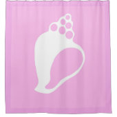 Rosa Muschel Duschvorhang (Vorderseite)