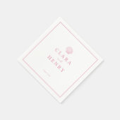 Rosa Muschel-Hochzeitsservietten Serviette (Ecke)