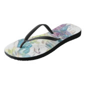 Rosa Muschel im Aquarell Badesandalen (Schrägansicht)