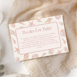 Rosa Muschel-Küstensüßigkeiten-Baby-Party-Bücher f Begleitkarte