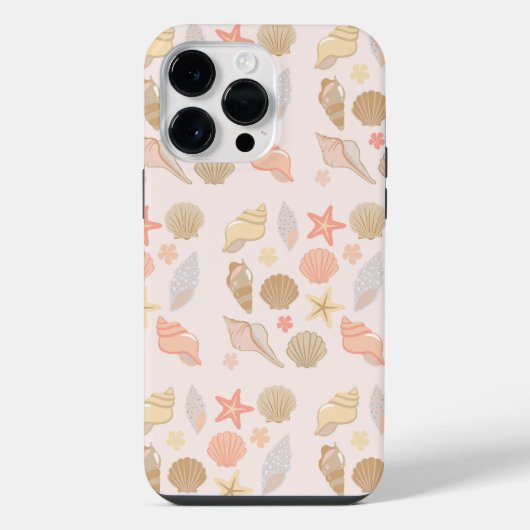 Rosa Muschel Muster iPhone Hülle (Rückseite)