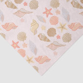 Rosa Muschel Muster Seidenpapier (Ausschnitt)