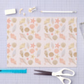 Rosa Muschel Muster Seidenpapier (Handwerk)