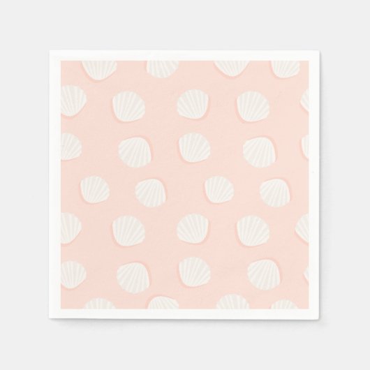 rosa Muschel Muster Serviette (Vorderseite)