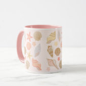 Rosa-Muschel-Muster Tasse (Vorderseite Links)