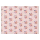 Rosa Muschel-Strandparty Tischdecke (Vorderseite (Horizontal))