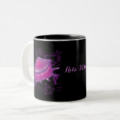 Rosa Muschel Zweifarbige Tasse (Vorderseite Links)