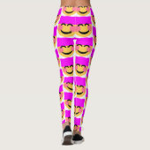 Rosa Muschelhut Emoji-Leggings Leggings (Rückseite)