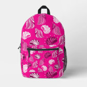 Rosa Muscheln Bedruckter Rucksack (Vorderseite)