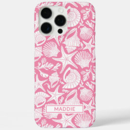Rosa Muscheln personalisiert iPhone 16 Pro Max Hülle