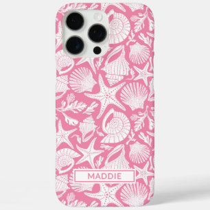 Rosa Muscheln personalisiert iPhone 16 Pro Max Hülle