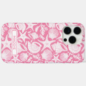 Rosa Muscheln personalisiert Case-Mate iPhone Hülle (Rückseite (Horizontal))