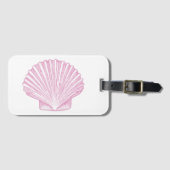 Rosa Muschelschale Küste Gepäckanhänger (Vorderseite (Horizontal))